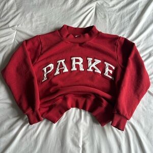 Parke Red Mock neck Sweatshirt S/M